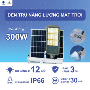 Đèn năng lượng mặt trời ( có trụ ) 300W